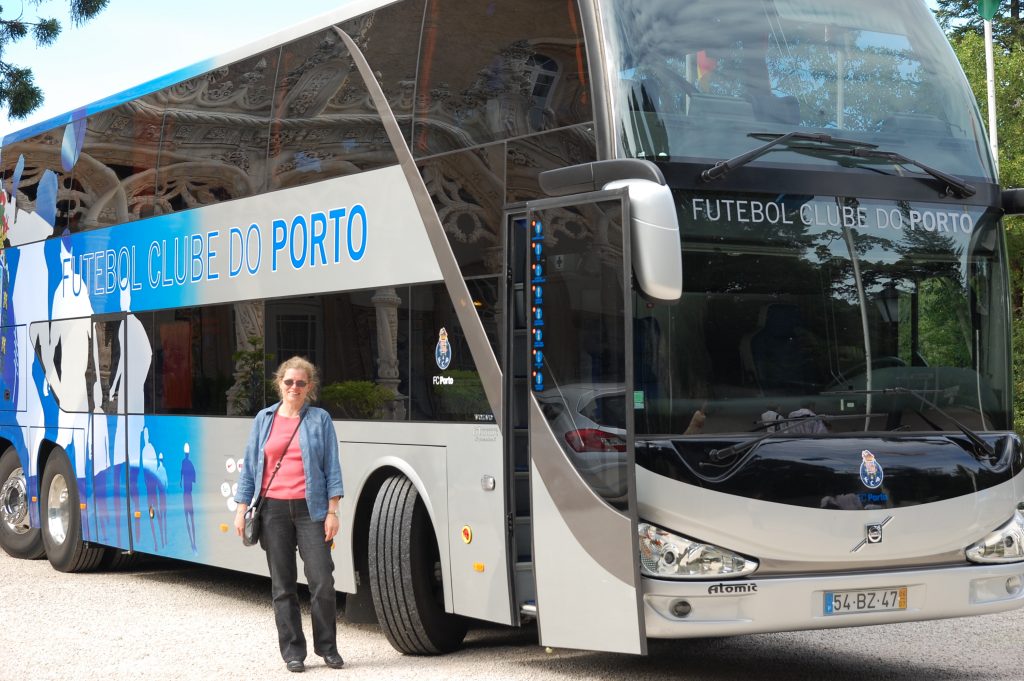 FC Porto at Buçaco. We went to visit the magnificent grounds around the Palace Hotel do Buçaco, and found this bus!  Apparently, the team stays here when they play Académica (9:15pm kick-off tonight).